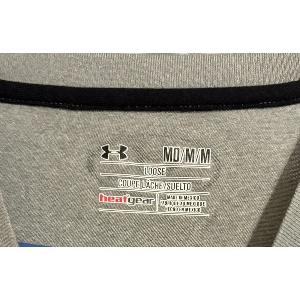 Men's Under Armor T Shirt Grey / Gray T Shirt Size Medium Sz M
